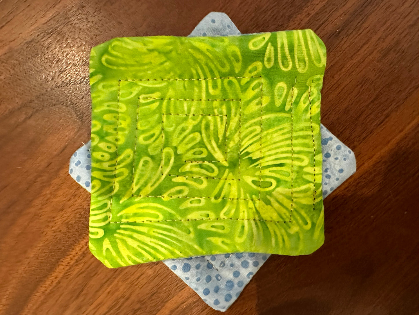 handmade fabric coasters - set of 2