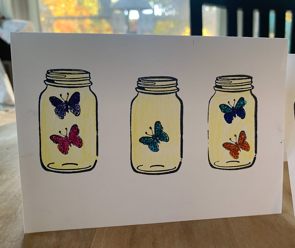 butterflies in a jar