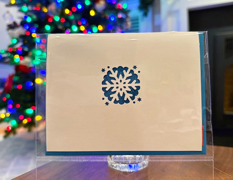 snowflake in blue