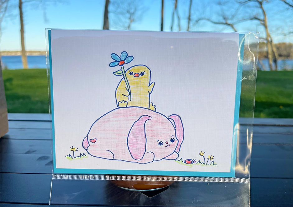 chick, bunny and ladybug