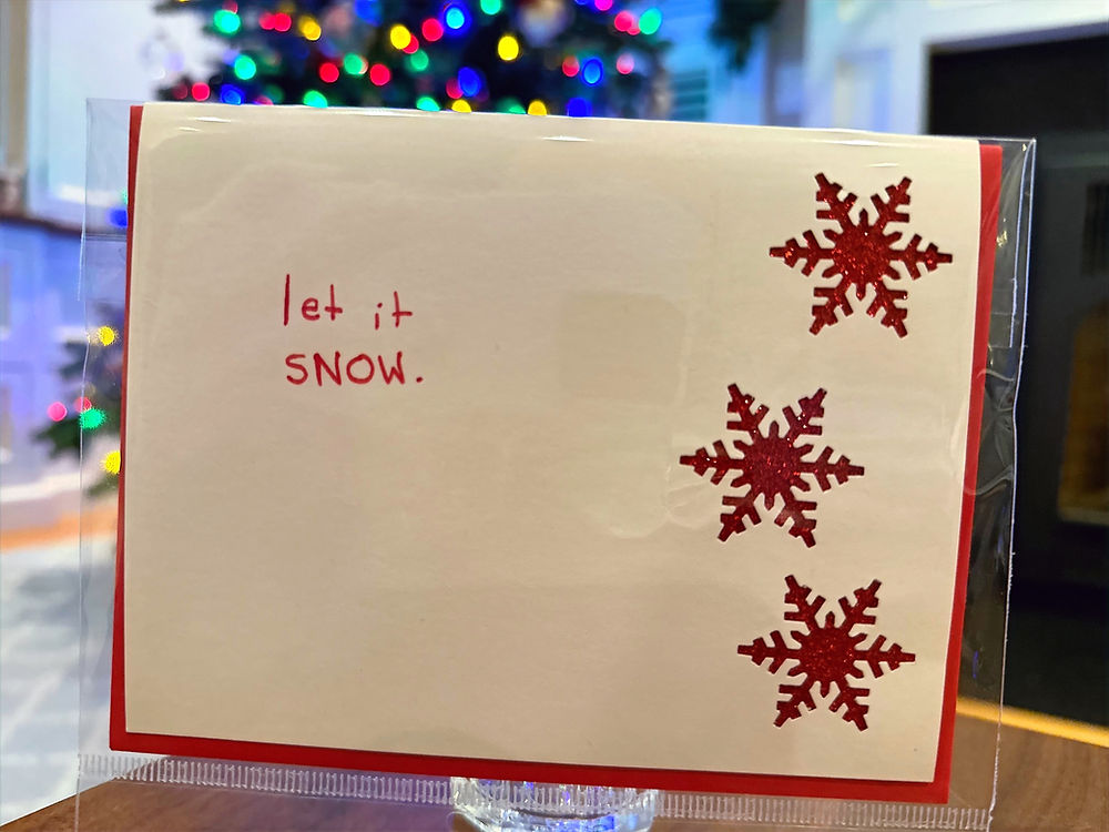 let it snow sparkling snowflakes