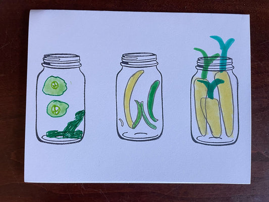 pickled veggies in a jar