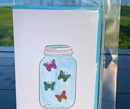 butterflies in a jar